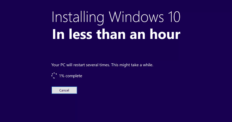 Installing Windows in less than an hour